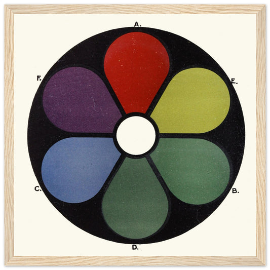 Darkened Shades of the Primaries and Their Complementaries" - Framed Art Print by James Ward – Irish wall art print | Buy Irish Art