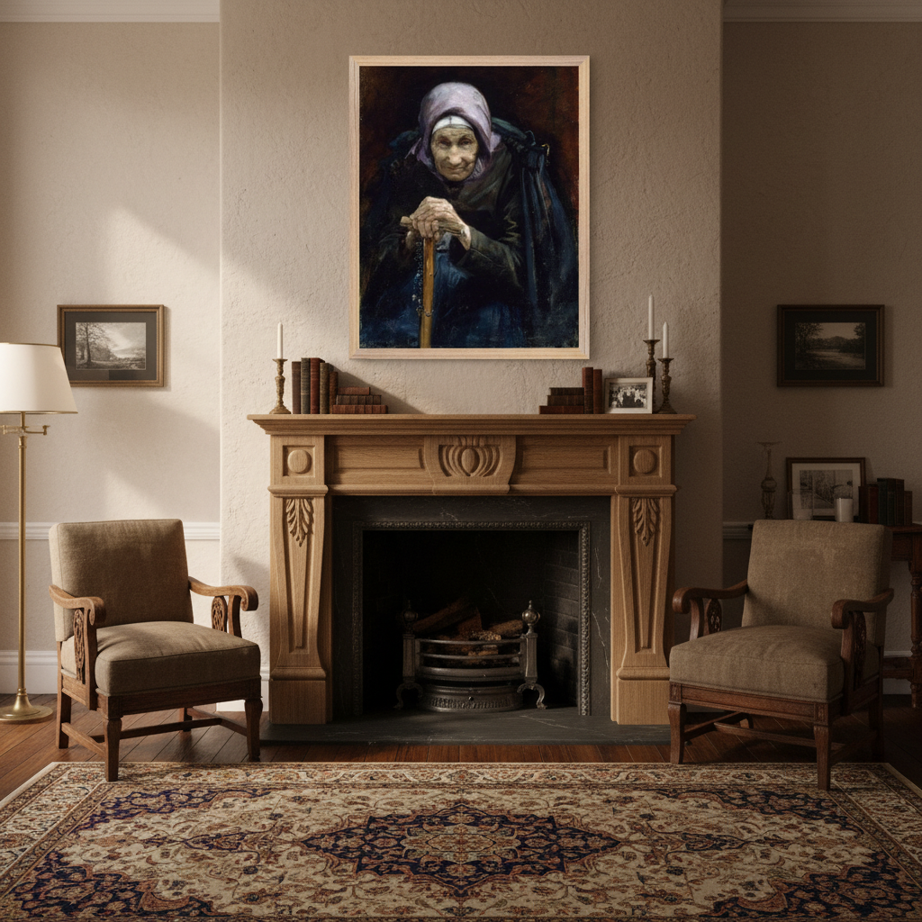 The Fisherman’s Mother Art Print By Irish Artist Helen Mabel Trevor 40x50 cm