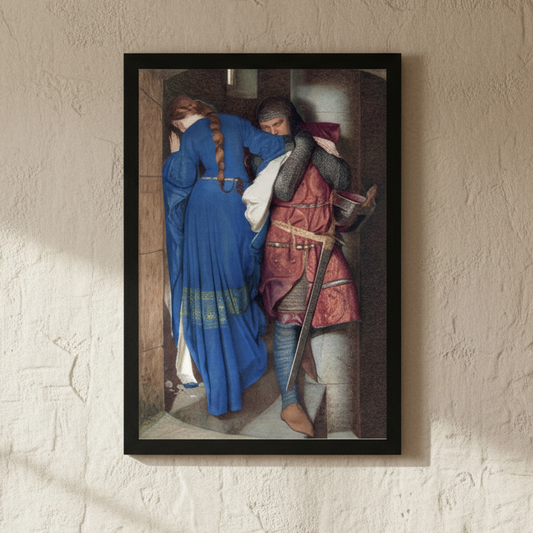 The Meeting on the Turret Stairs by Frederic William Burton, 1864