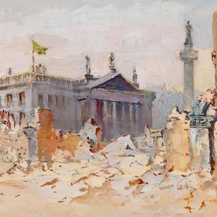 The Ruins of O'Connell Street, Dublin, 1916 — fine art print from the Easter Rising collection at Buy Irish Art
