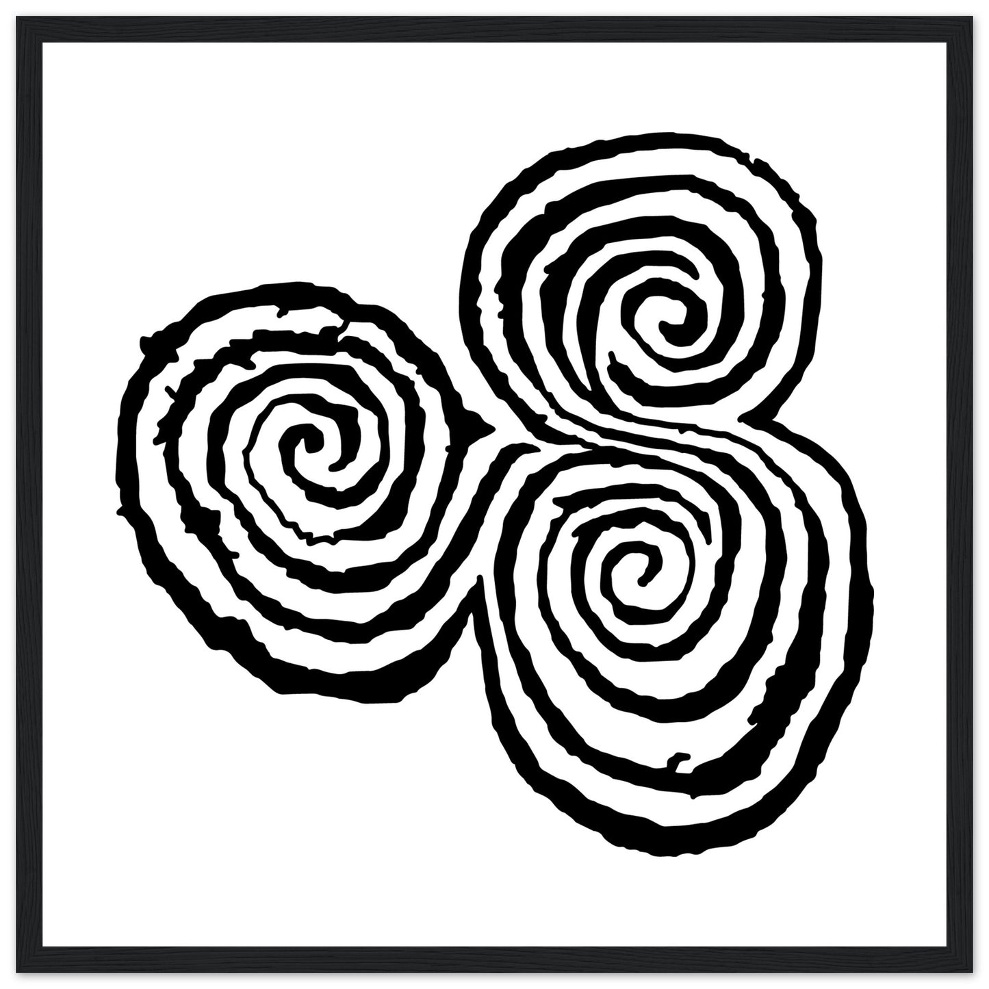 Newgrange Carving Triskelion Tri-Spiral Ancient Megalithic Symbol Framed Walll Art Print