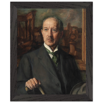 Portrait of Henry Harrison by his sister Sarah Cecilia Harrison, art print in a black frame, 20x25 cm