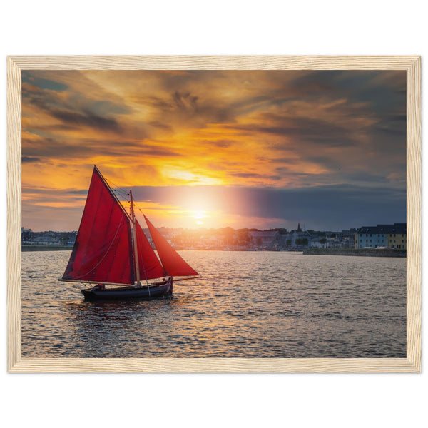 Seafaring Splendor: Galway Hooker Framed Prints Traditional Sail Boat