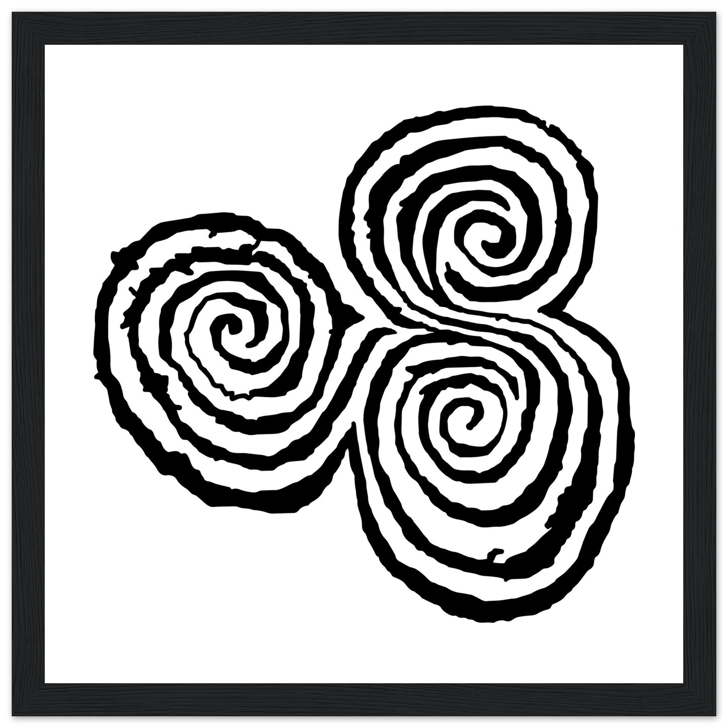 Newgrange Carving Triskelion Tri-Spiral Ancient Megalithic Symbol Framed Walll Art Print