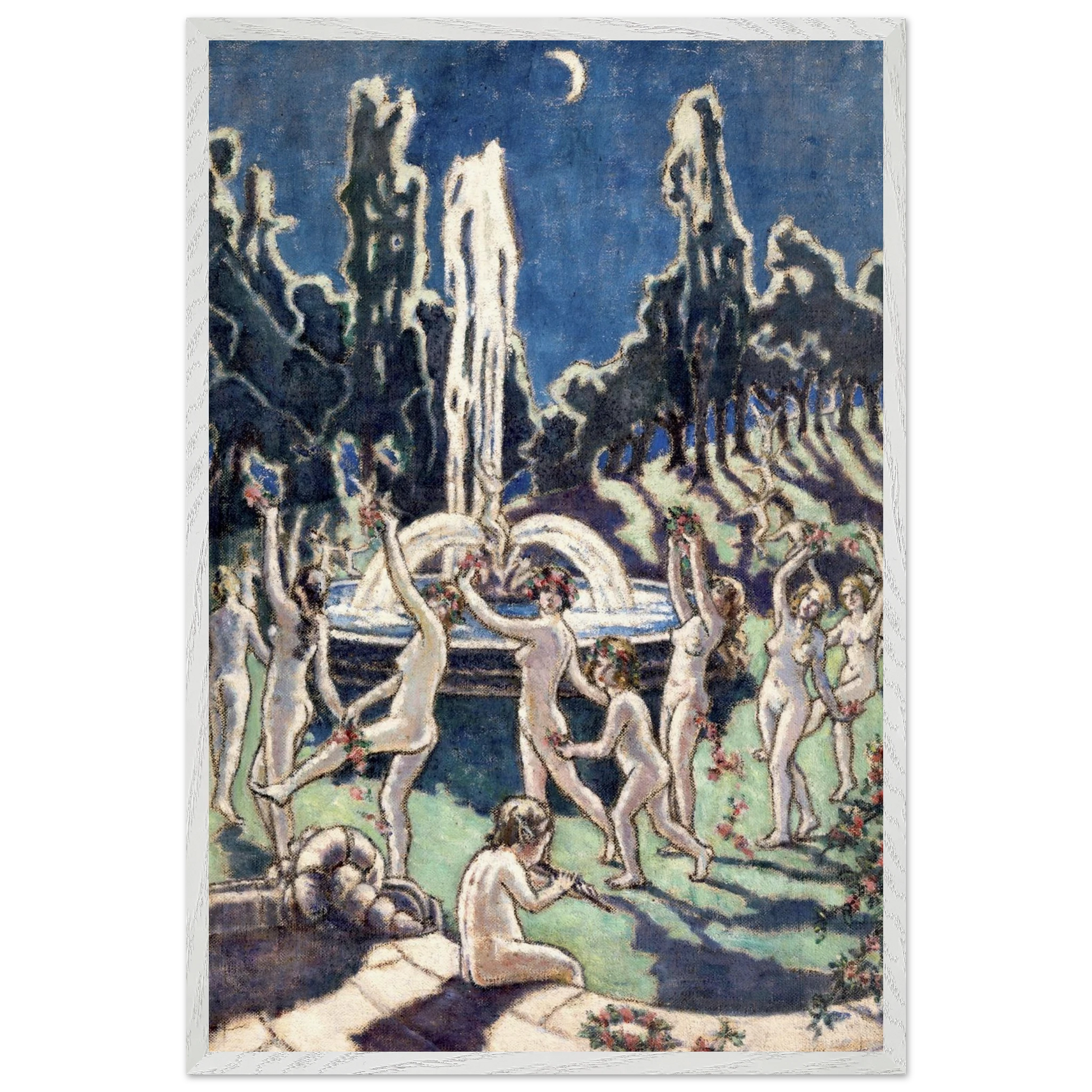 Figures Dancing Round a Fountain by Mainie Jellett - large format Irish modernist print