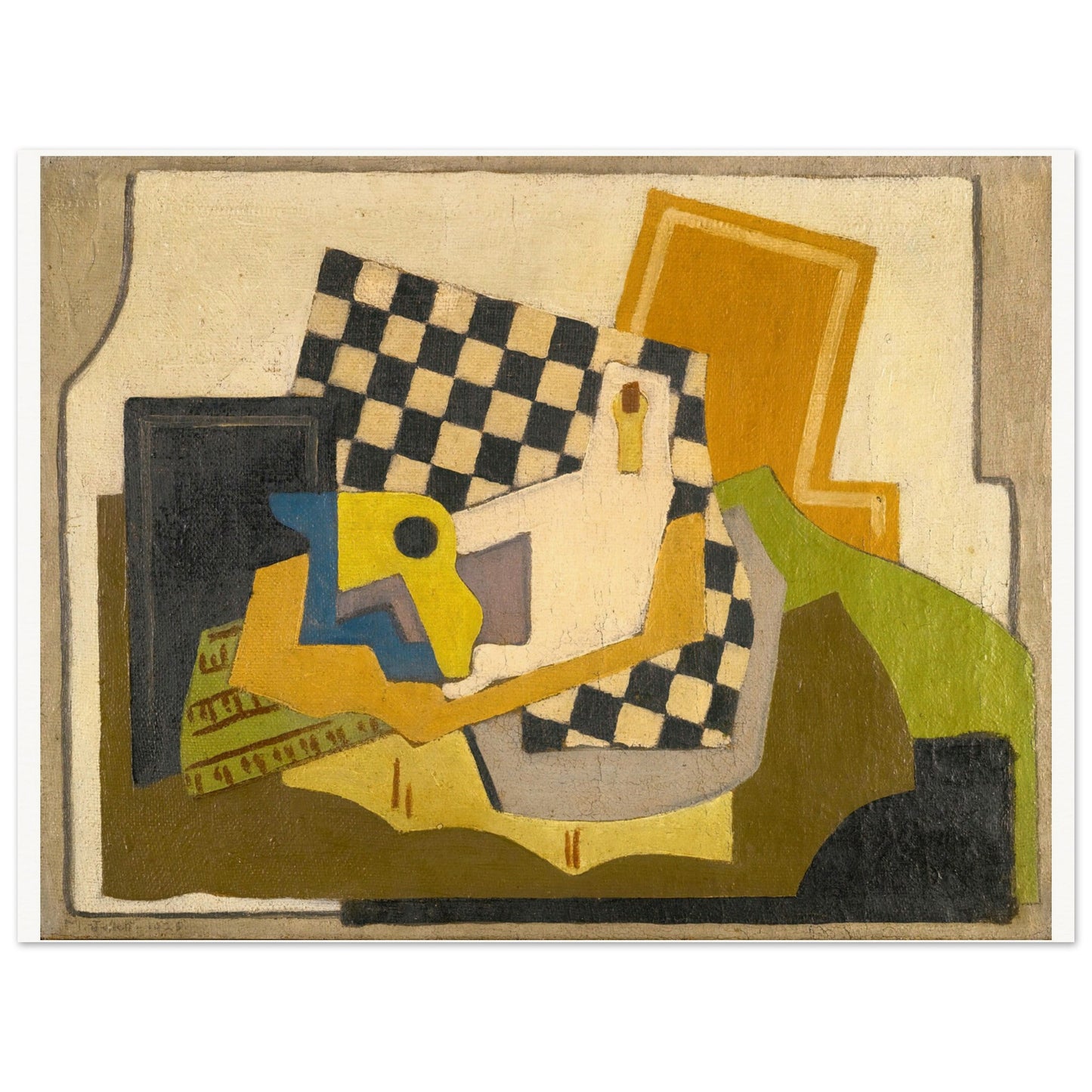 Composition (Chessboard) by Mainie Jellett - Irish modernist art print, wall display