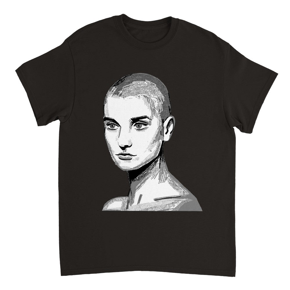 Sinead O'Connor Vintage-Inspired T-Shirt, Retro Music Tee celebrating the Irish singer and protest icon. Timeless artistry captured in this unisex tee, available in various sizes for fans.