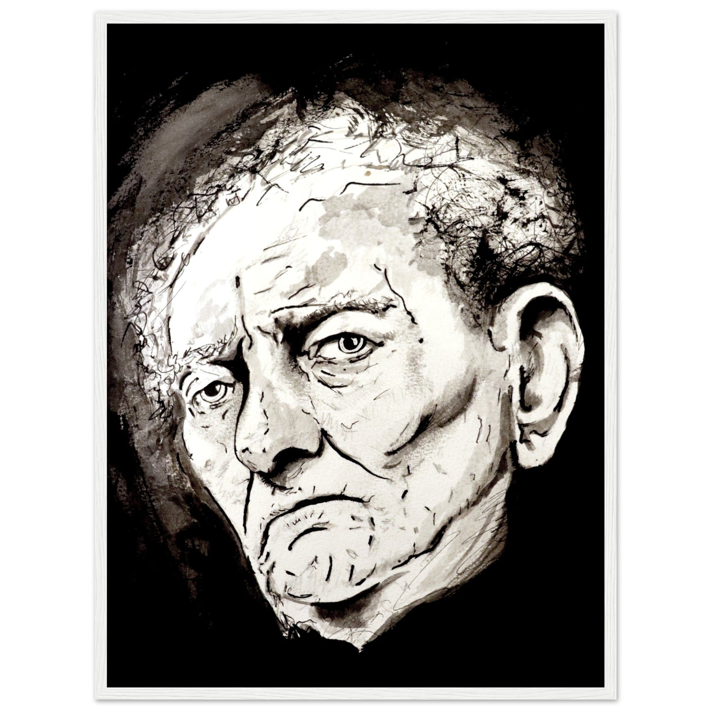 Capture the essence of Brian Friel's brilliance with our framed art print by Irish artist Ó Maoláin. Celebrate the renowned playwright's legacy in your space with this exquisite masterpiece.