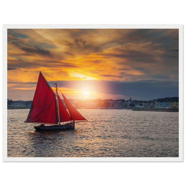 Seafaring Splendor: Galway Hooker Framed Prints Traditional Sail Boat