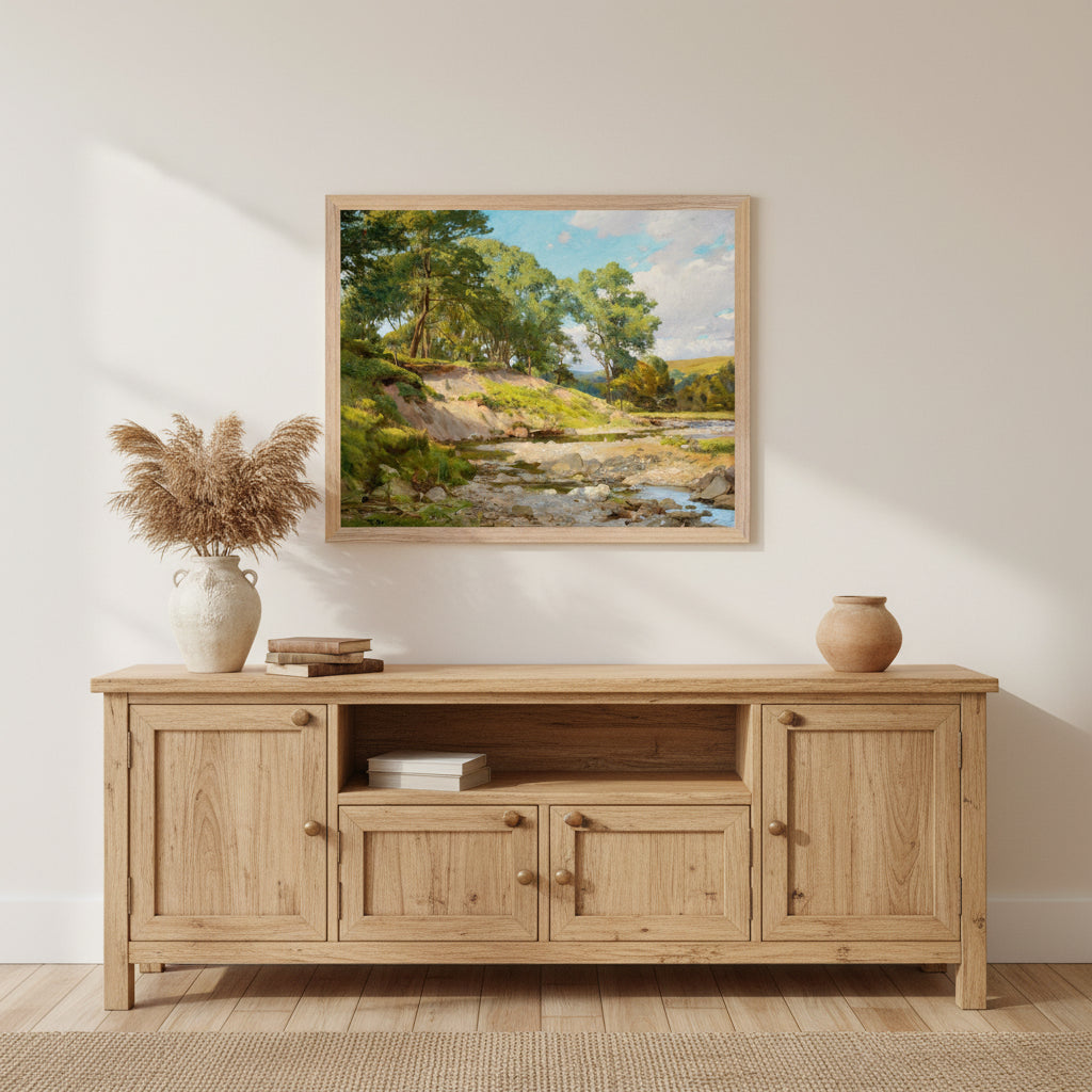 The Deer Park, Powerscourt – Dermod O’Brien Landscape Print 40x50 cm / 16x20″ – detail view | Buy Irish Art