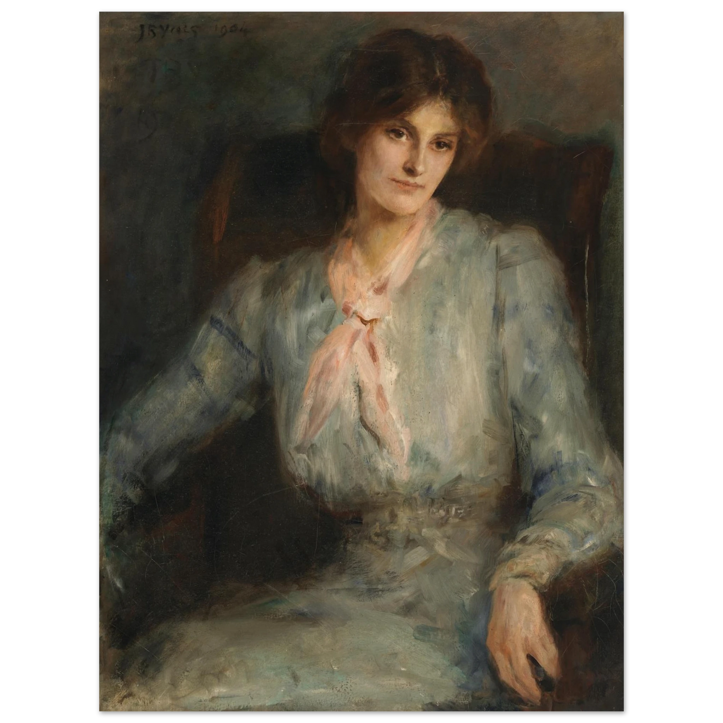 Unframed reproduction print of Portrait of Actress Máire Nic Shiubhlaigh by John Butler Yeats