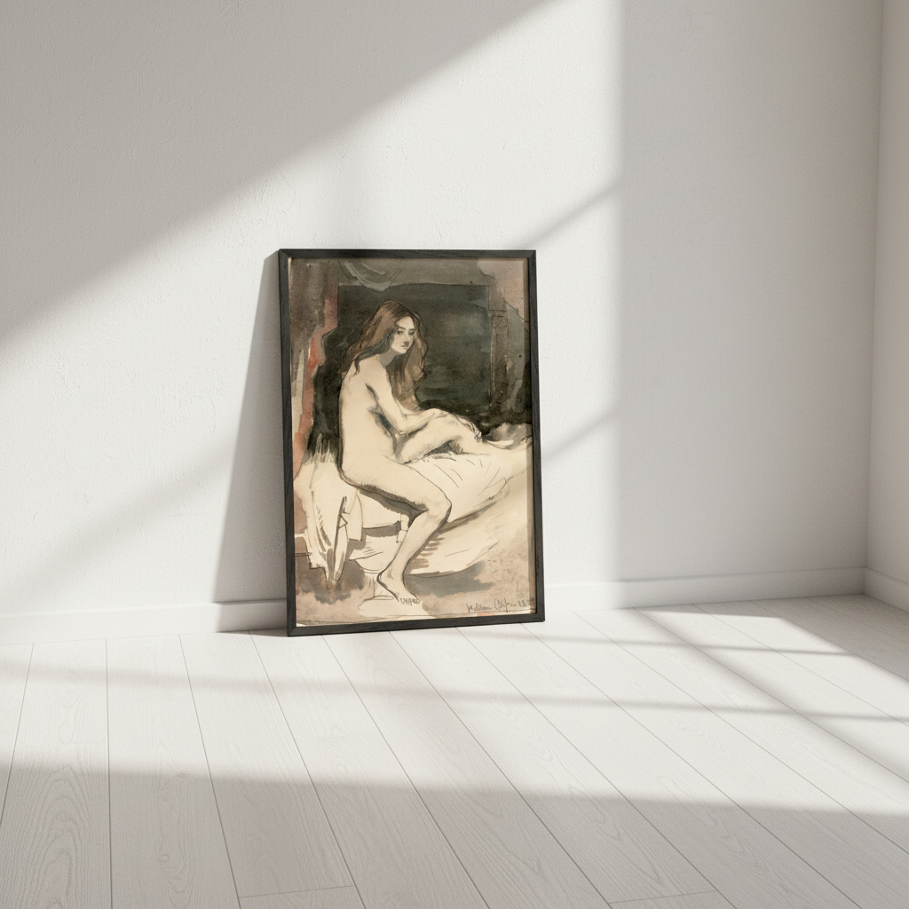 Seated Female Figure – William Orpen Art Print