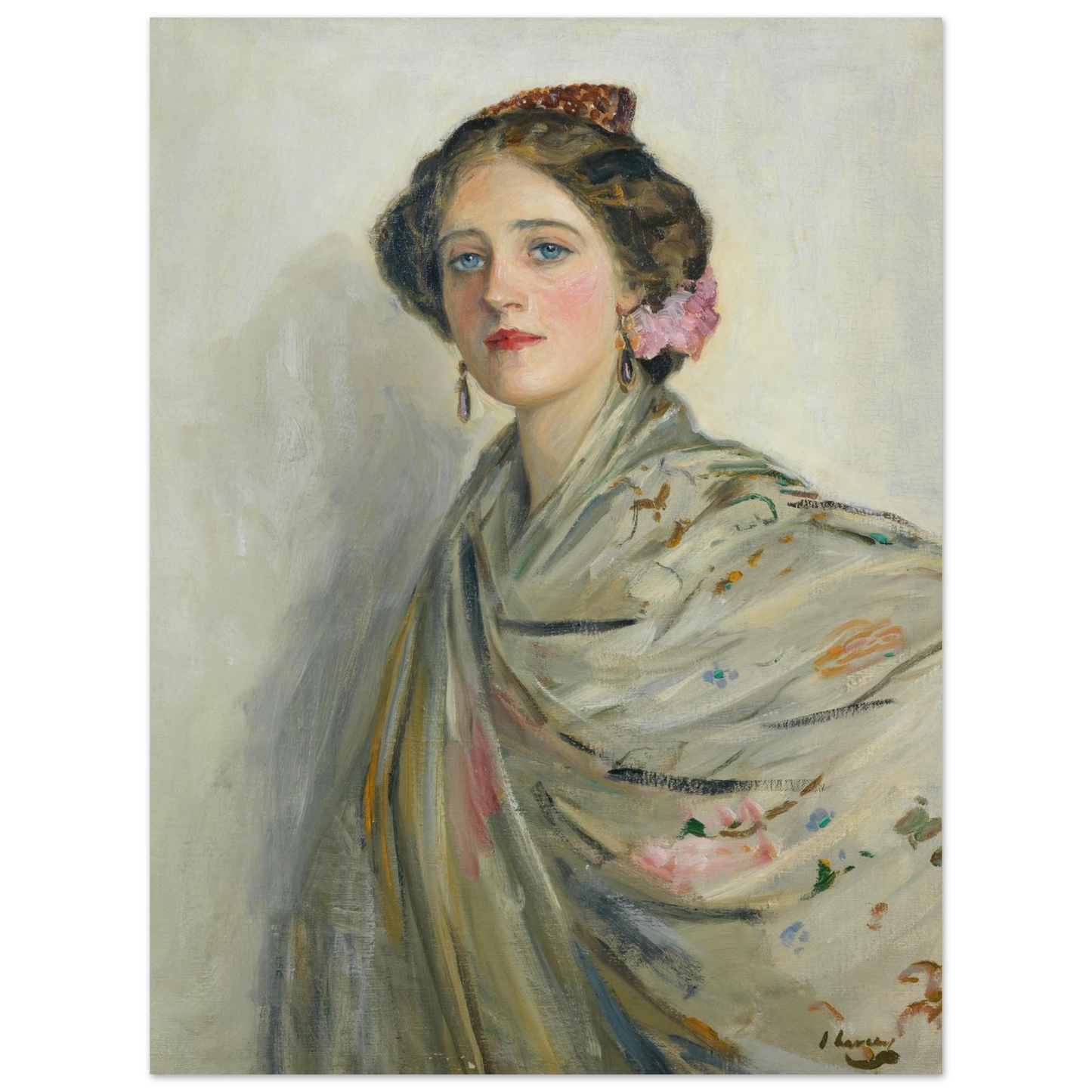 A Fair Spaniard, Mrs Chowne by Sir John Lavery Irish master art print unframed archival edition