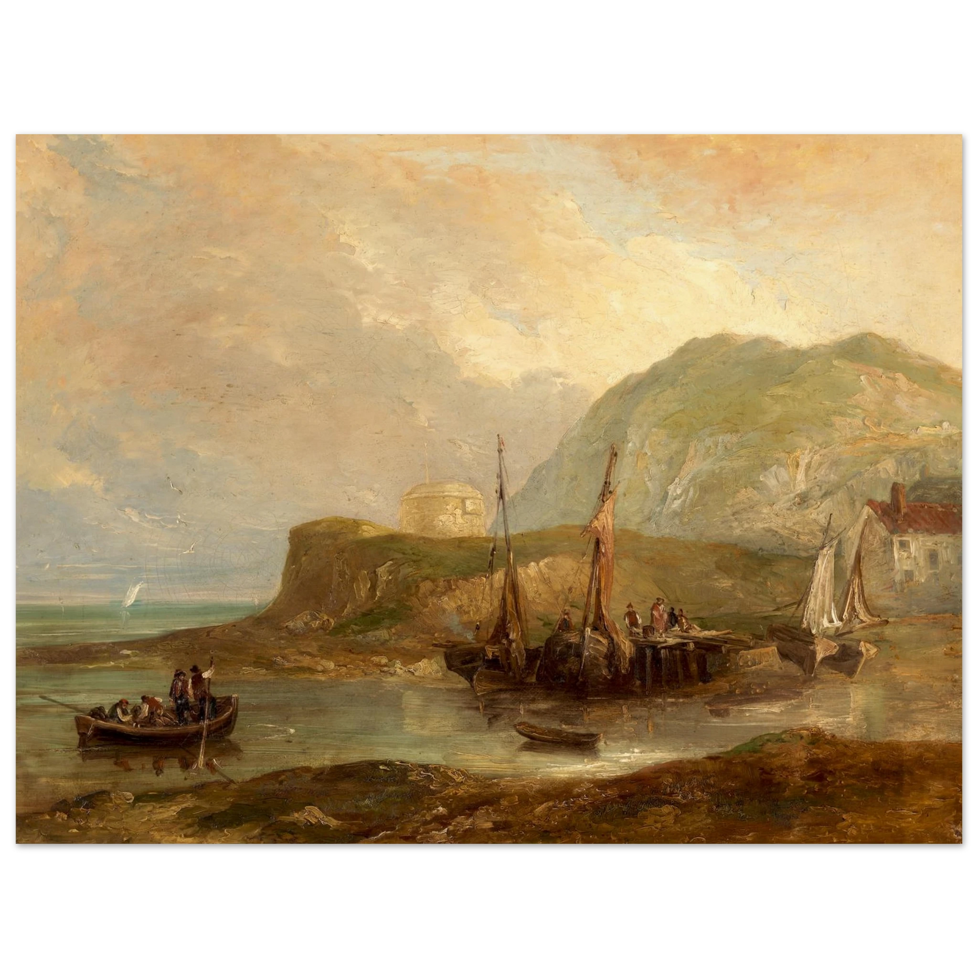 A View of Bray Head by Samuel Frederick Brocas – 60x80 cm unframed archival art print