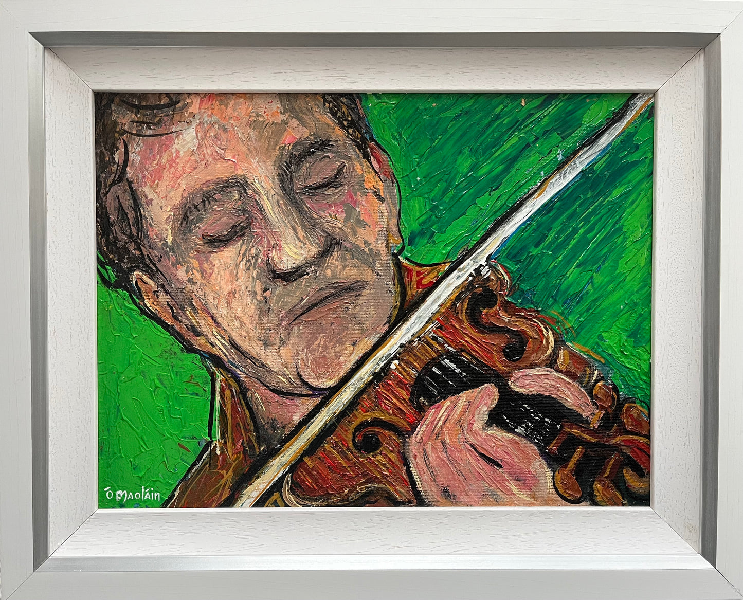 Irish Fiddle Player Original Painting by Irish Artist