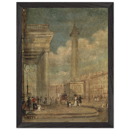 George Petrie’s A View of O’Connell Street framed in a black FSC wood gallery frame, 30×40 cm.