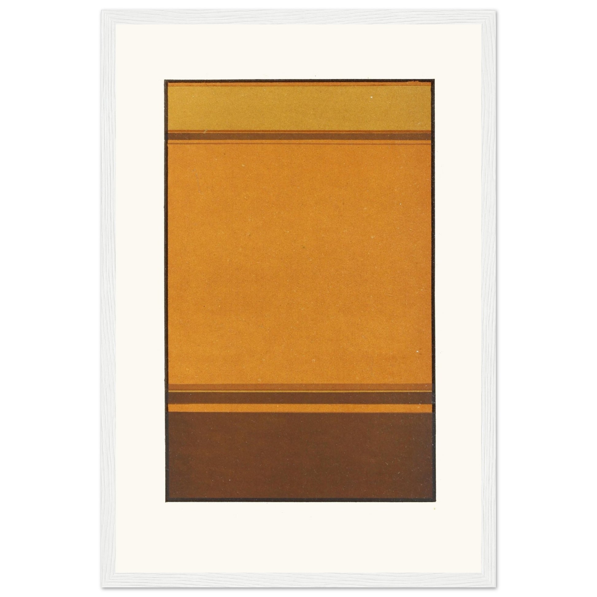 Harmony of Analogy in white gallery frame, 30×45 cm, minimalist abstract colour-field print by James Ward.