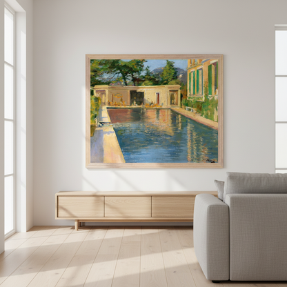 Swimming Pool, France  John Lavery Collector’s Print 40x50 cm / 16x20″