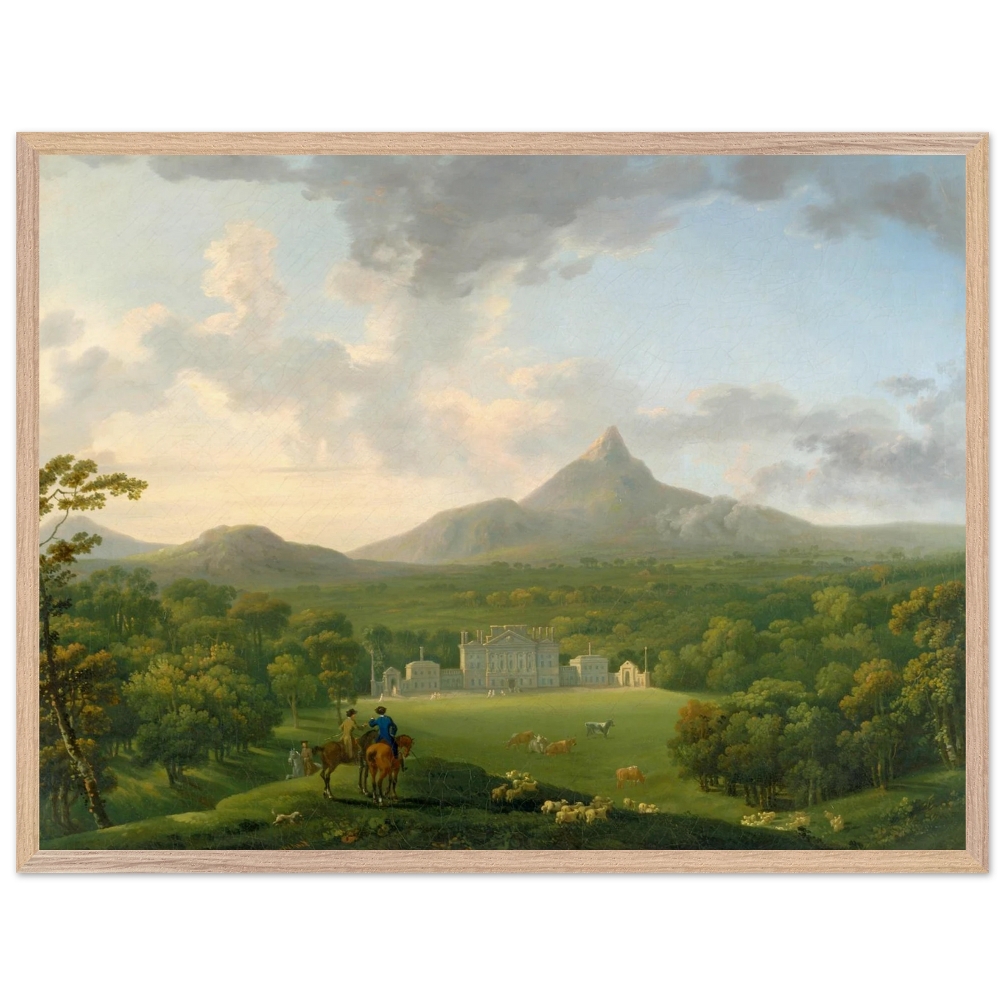 Irish landscape art print Powerscourt by George Barret in FSC-certified wood gallery frame – classic heritage décor