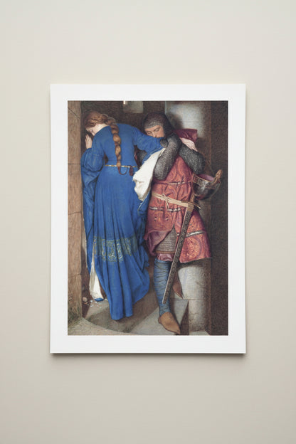 The Meeting on the Turret Stairs – Irish Romantic Art Print