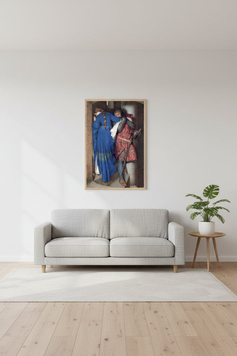 The Meeting on the Turret Stairs – Irish Romantic Art Print