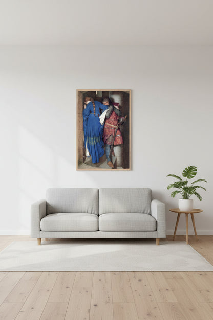 The Meeting on the Turret Stairs – Irish Romantic Art Print