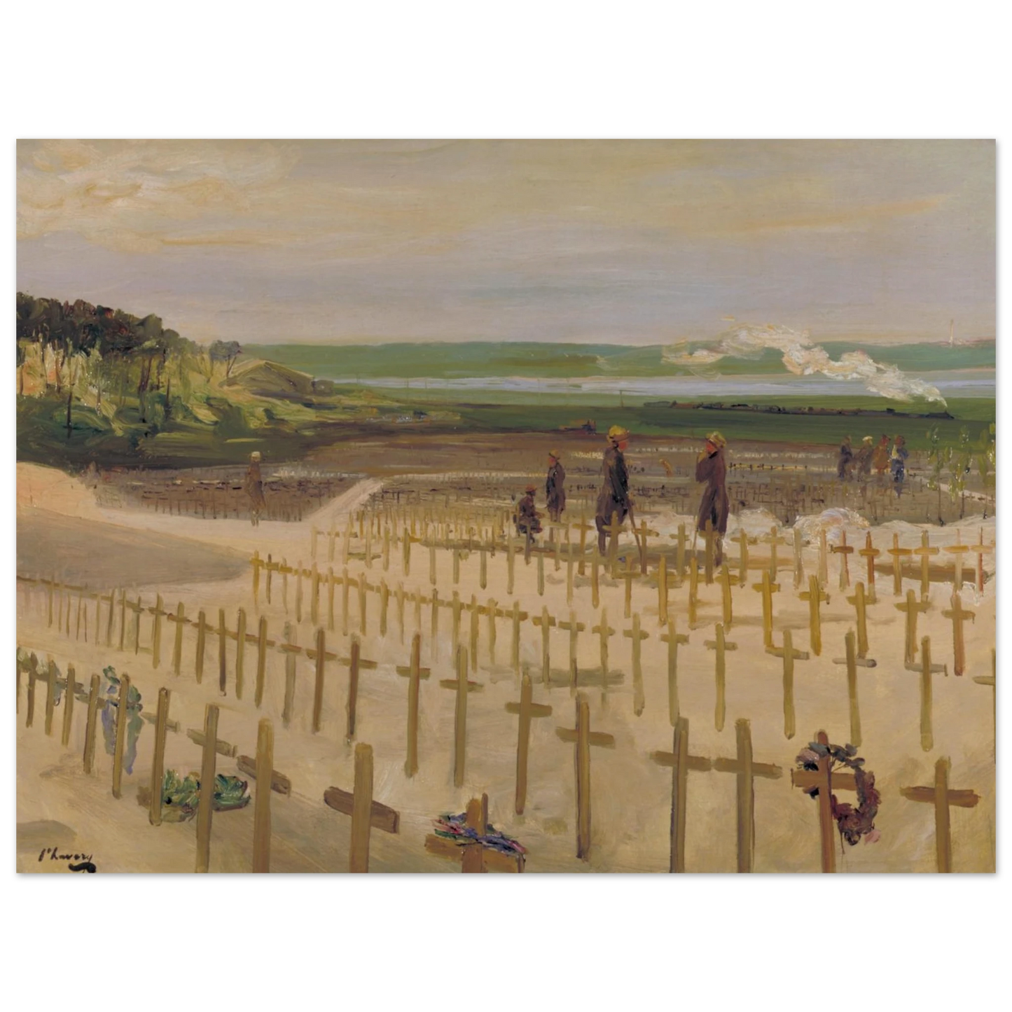 The Cemetery Etaples 1919 by Sir John Lavery Irish master art print 30x40 cm unframed archival edition”