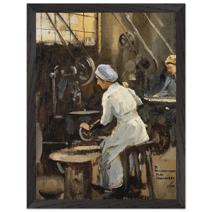 The Disc Maker 1920 by Sir John Lavery Irish master art print in black frame 60x80 cm Collector’s Edition