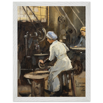 The Disc Maker Irish master art print by Sir John Lavery 30x40 cm in white frame Collector’s Edition