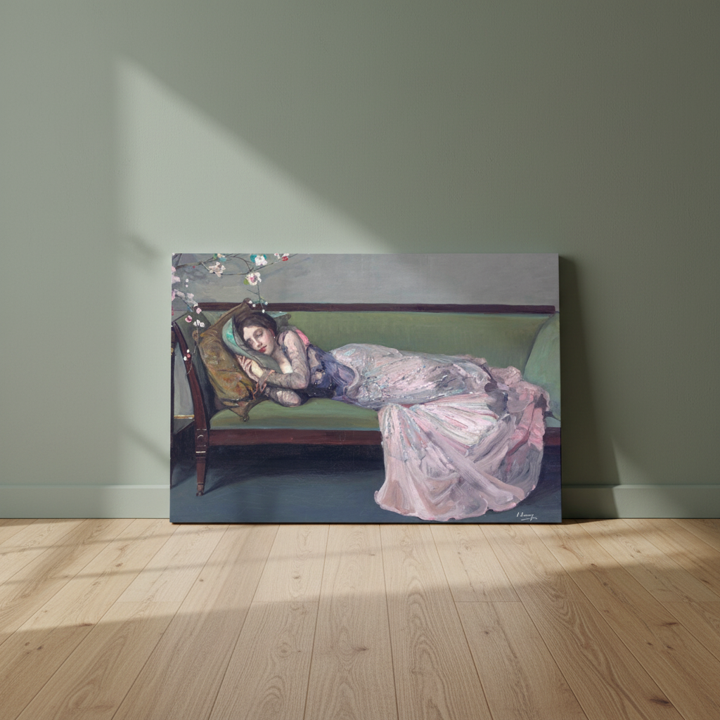 The Green Sofa — Sir John Lavery (1903) Canvas Print