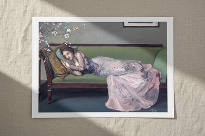 The Green Sofa by Sir John Lavery – Archival Irish Art Print