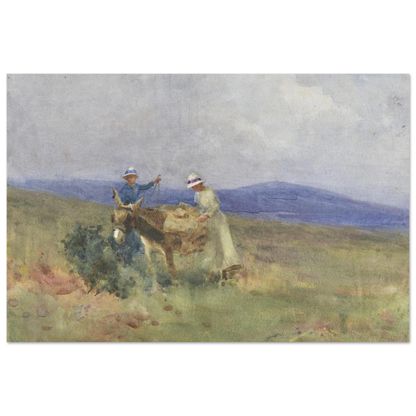 Unpacking the Picnic by Mildred Anne Butler art print, 30x45 cm unframed