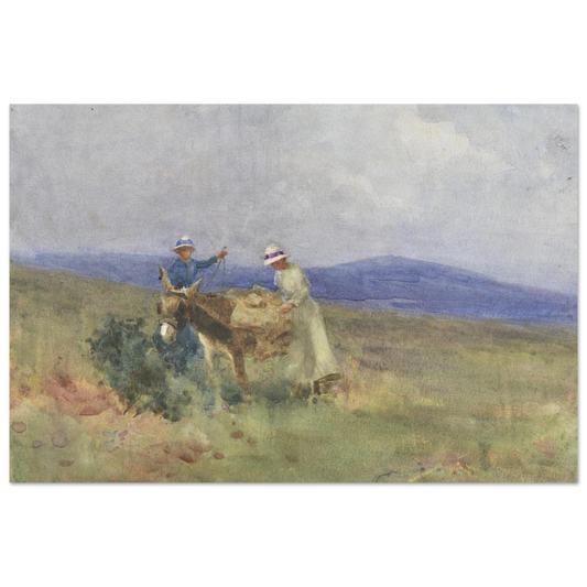 Unpacking the Picnic by Mildred Anne Butler art print, 30x45 cm unframed