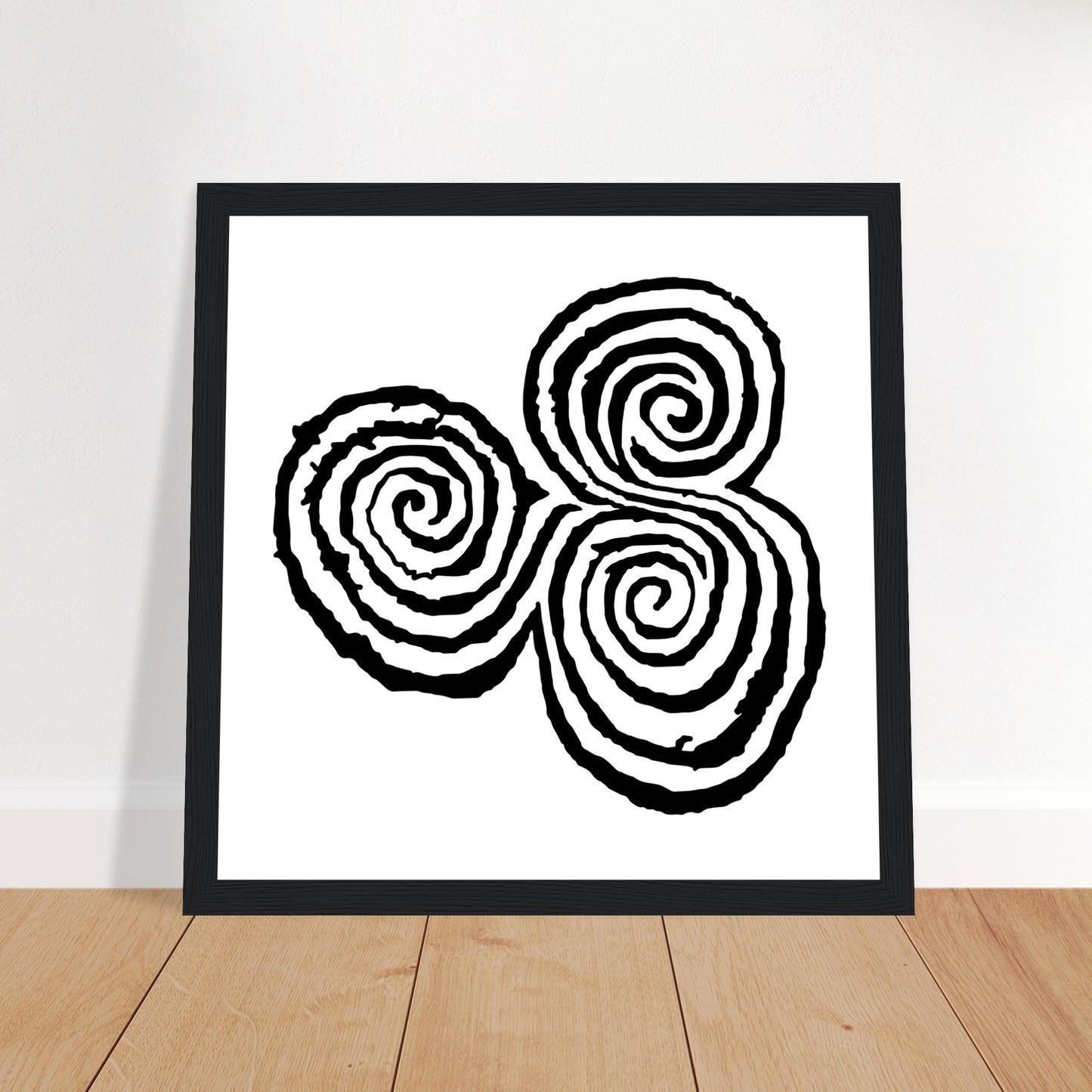 Newgrange Carving Triskelion Tri-Spiral Ancient Megalithic Symbol Framed Walll Art Print