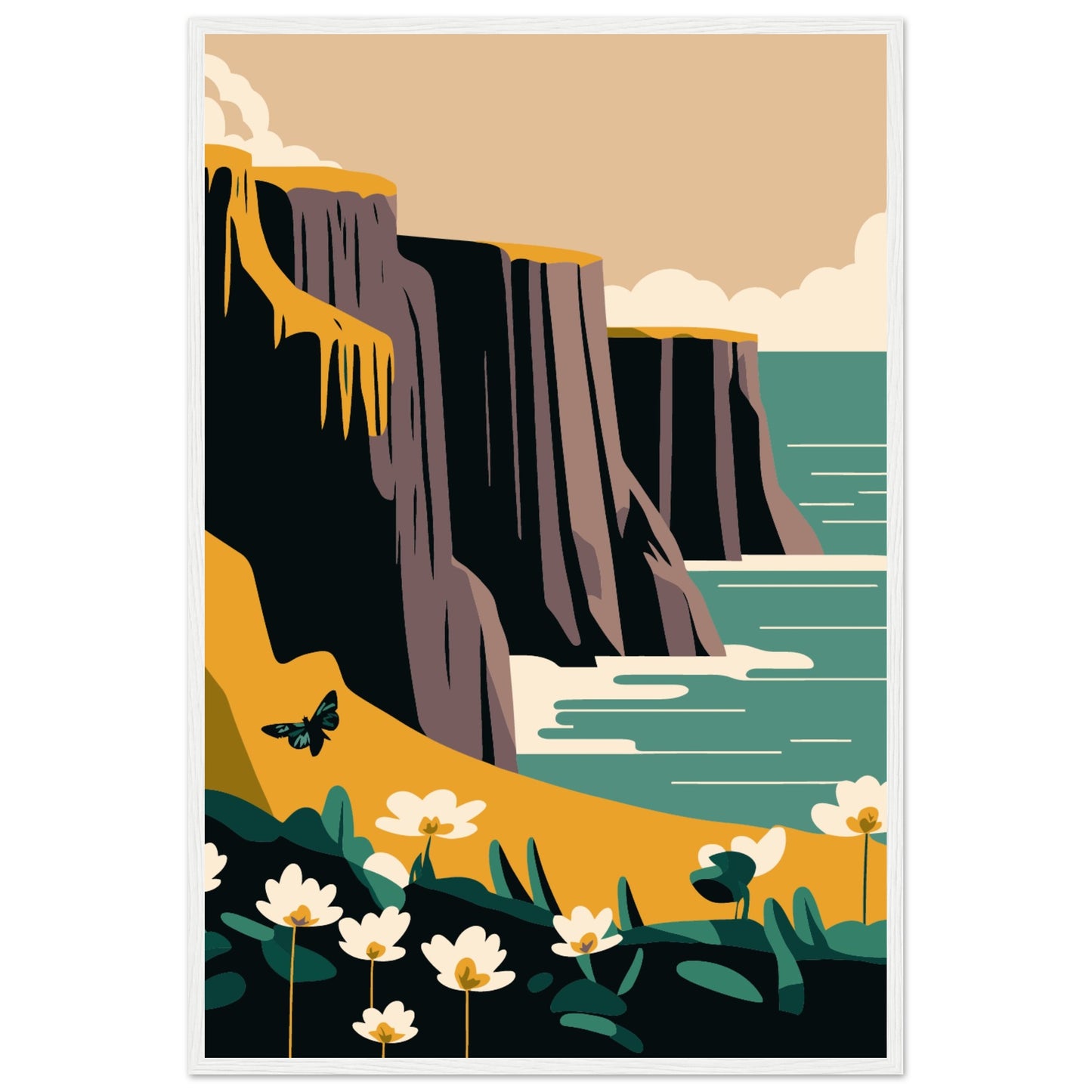 Cliffs of Moher Art Print Poster Ireland Home Decor Landscape Co Clare