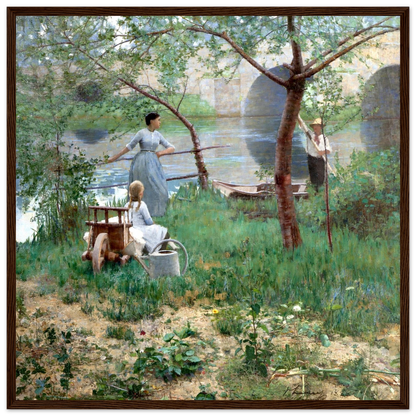 Under the Cherry Tree by Sir John Lavery, framed print corner detail