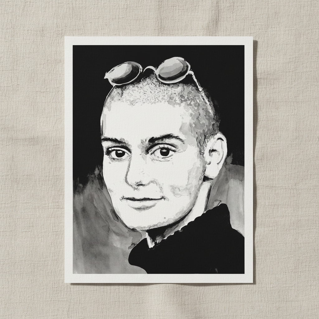 Sinead O'Connor Art Print by Ó Maoláin — in a room setting