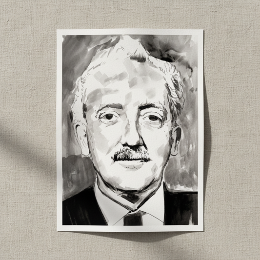 Sean Ó Riada Framed Art Print by Irish Artist — in a room setting