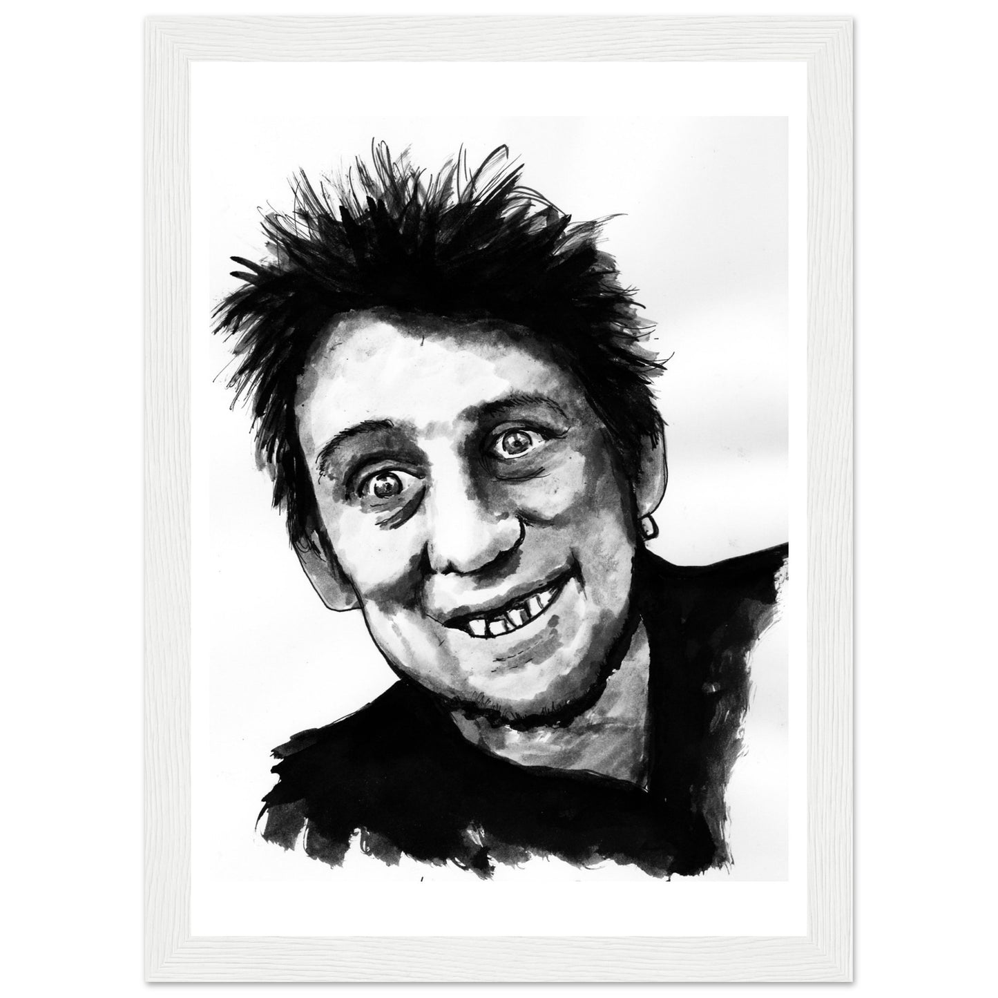 Experience Shane MacGowan's essence through framed art prints celebrating the musical legend's iconic presence and raw emotion. Explore vivid tributes capturing his spirit and legacy.