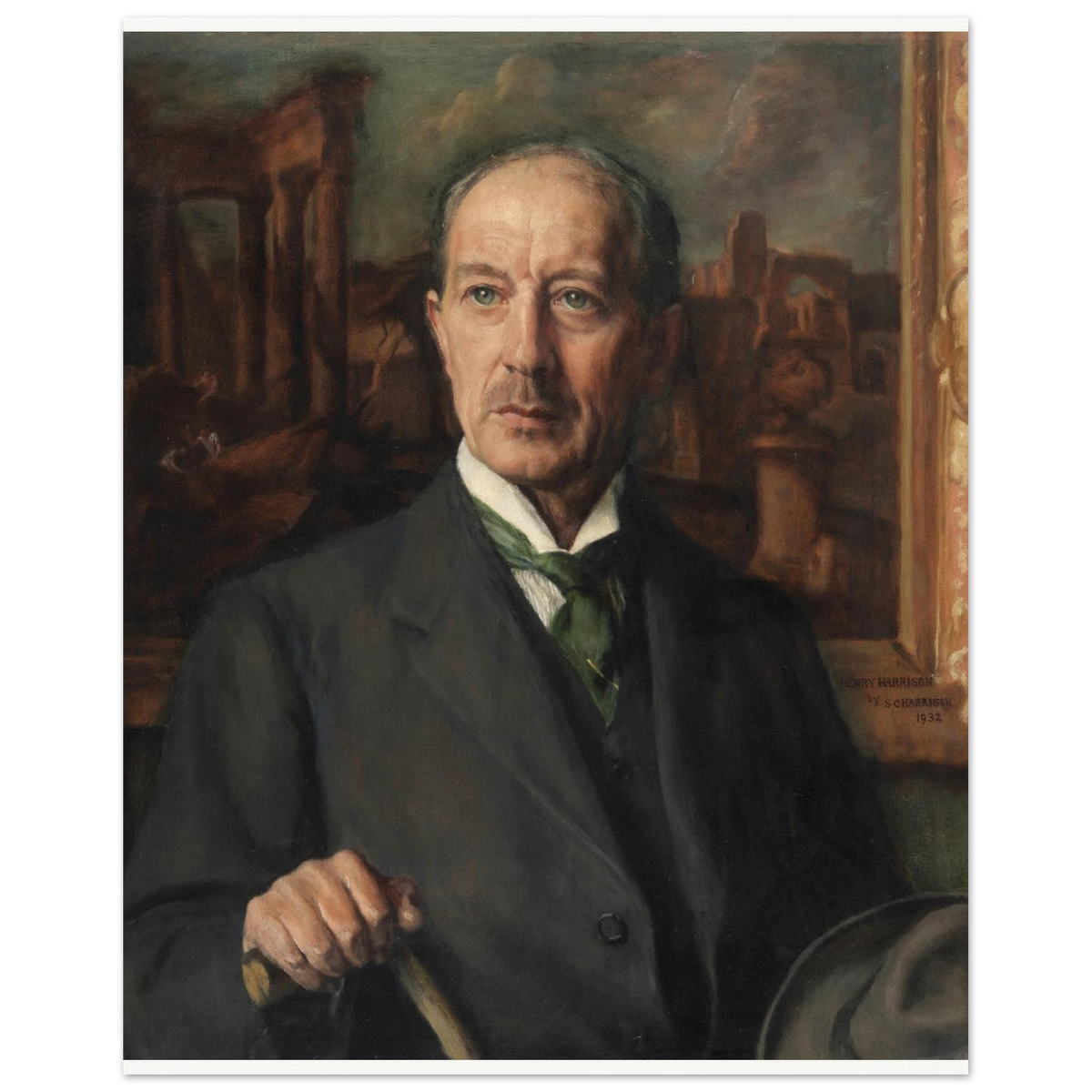 Portrait of Henry Harrison by his sister Sarah Cecilia Harrison, unframed art print, 20x25 cm