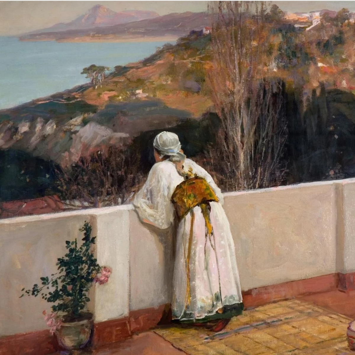 Evening, Tangier by Sir John Lavery Irish art print, unframed on archival matte fine art paper.
