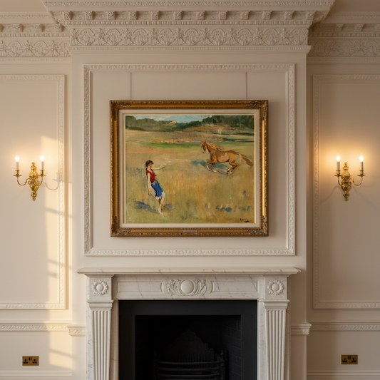 Schooling the Pony – Sir John Lavery Art Print