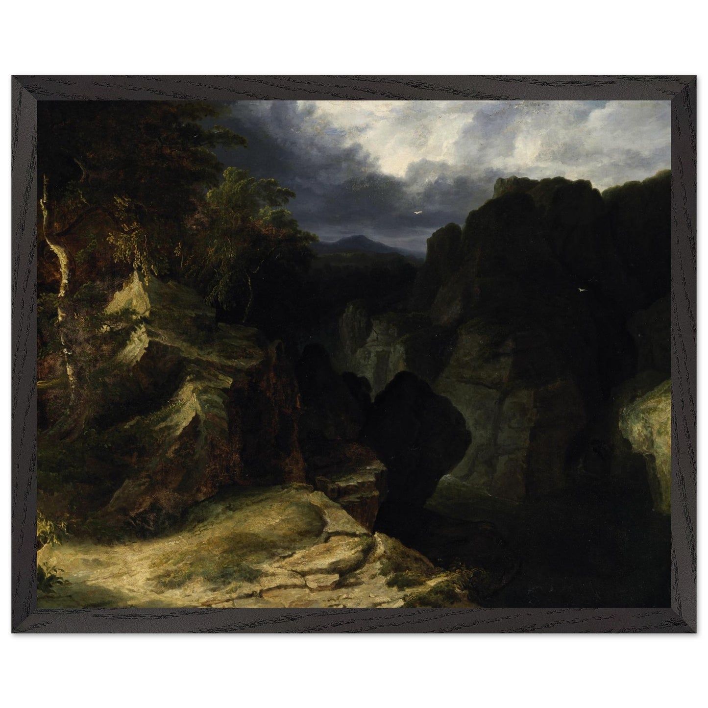 View of the Devil’s Glen – James Arthur O’Connor Art Print – detail view | Buy Irish Art