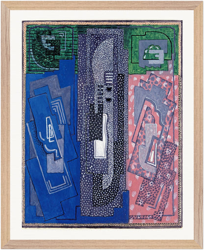 Four Element Composition by Mainie Jellett 40x50 cm natural oak framed Irish modern art print