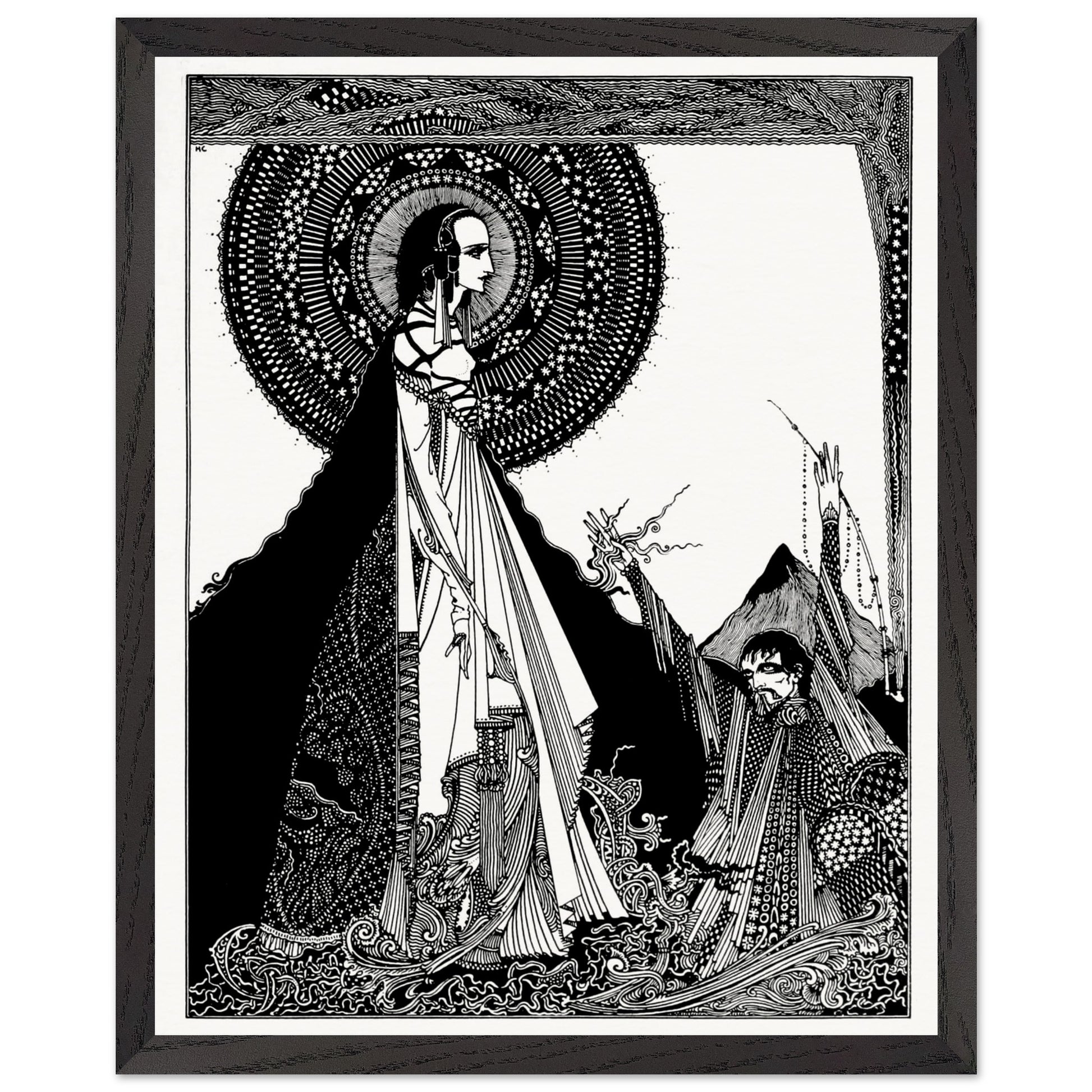Harry Clarke I Would Call Aloud 1923 black gallery frame gothic art print Collector’s Edition