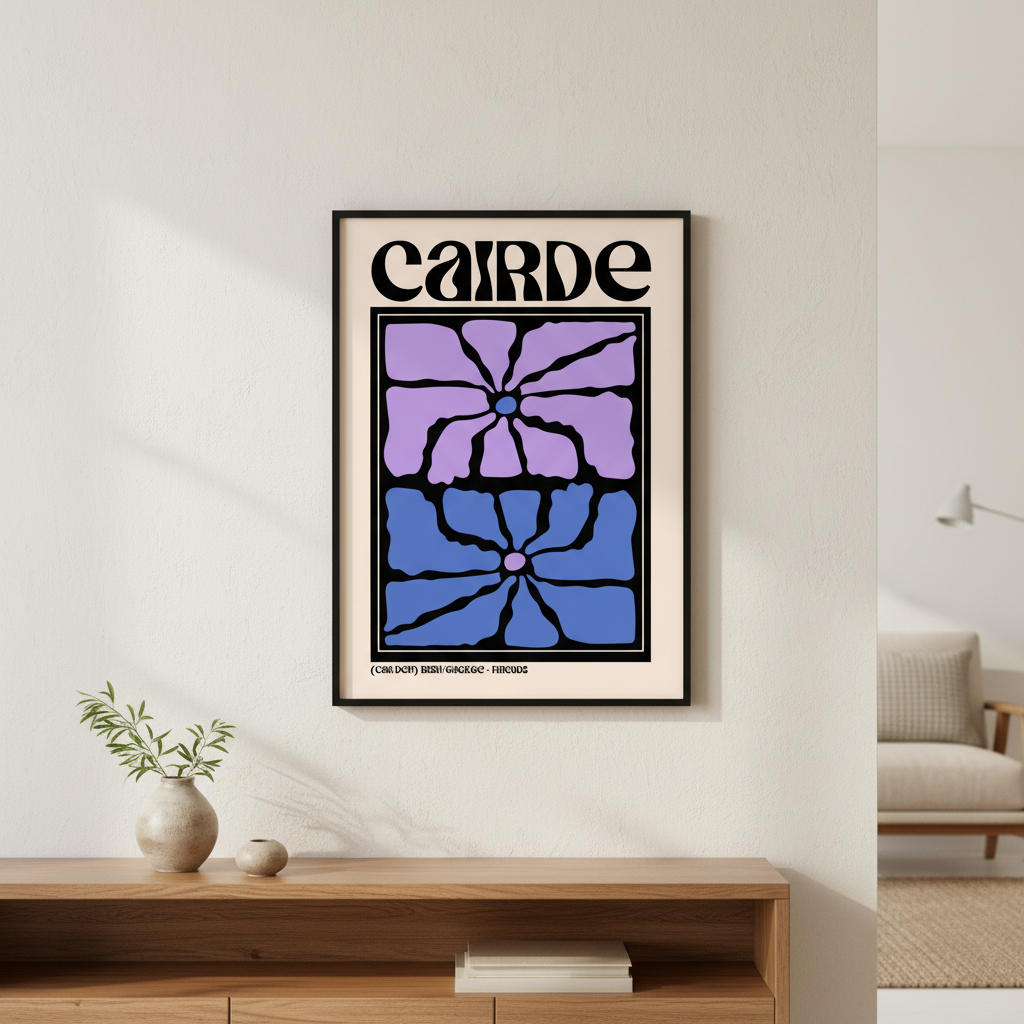 Cairde Friends Irish language art print hero mockup