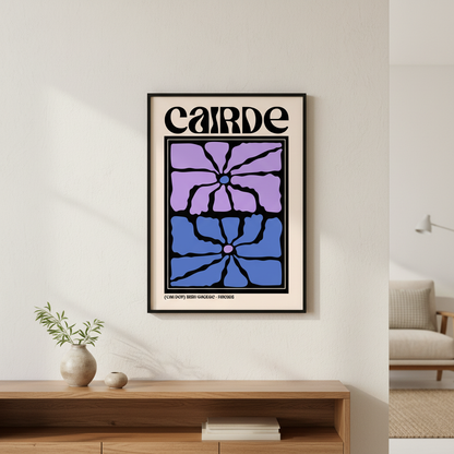 Cairde Friends Irish language art print hero mockup