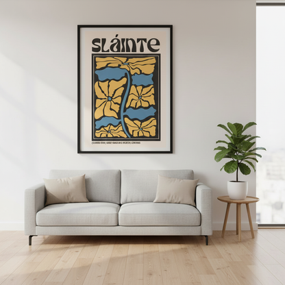 Sláinte Cheers Irish language art print hero mockup