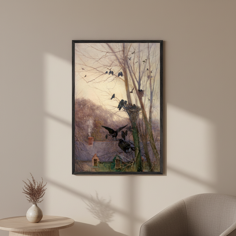 Square framed hero mockup of Shades of Evening by Mildred Anne Butler using the selected artwork source