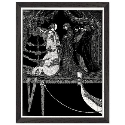 Marchesa Aphrodite by Harry Clarke in a dark wood frame with a thin white mount